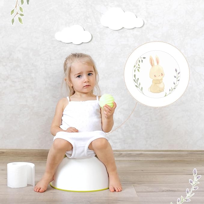 Geyee 24 Pcs Potty Training Stickers Potty You Pee on Toilet Reveal Stickers Chart Reusable Pee Decals Color Changing Seat Toilet Targets for Boys Girls Kids Training Use(Woodland Animal)