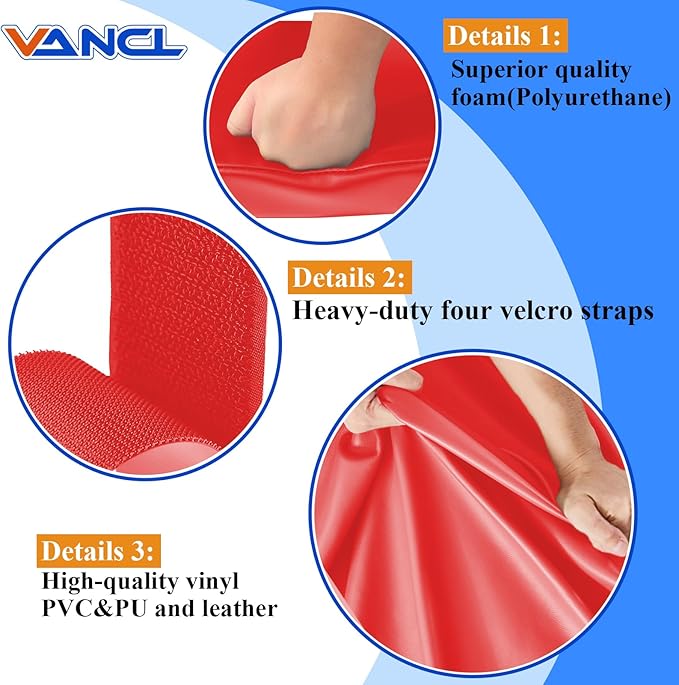 Wall Corner Pads Red 2" Thick Wall Corner Padding Heavy Duty Wall Corner Safety Padding Waterproof Durable 2 Sides Wall Corner Guards for Protector