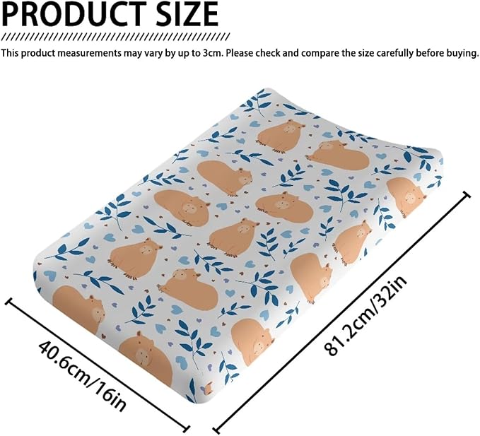 Guinea Pig Change Pad Covers Comfortable Baby Change Pad Sheet Non Slip Change Table Covers Fit for Most Rectangular Change Pad