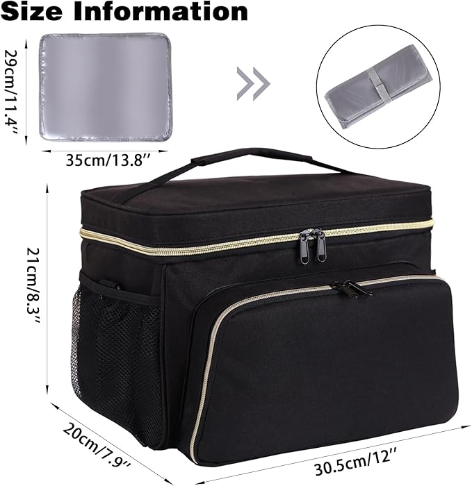 Breast Pump Bag Fit for Spectra S1 and S2, Pumping Bag with Breastmilk Ice Pack & Waterproof Mat, Perfect for Working Moms and Travel