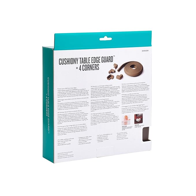 Prince Lionheart Table Edge Guard with 4 Corners, Chocolate Brown