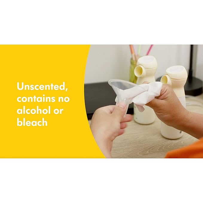 Medela Quick Clean Breast Pump And Accessory Wipes, 40 Count, Individually Wrapped Convenient and Hygienic On-the-Go Cleaning of Tables, Countertops, Chairs, and More