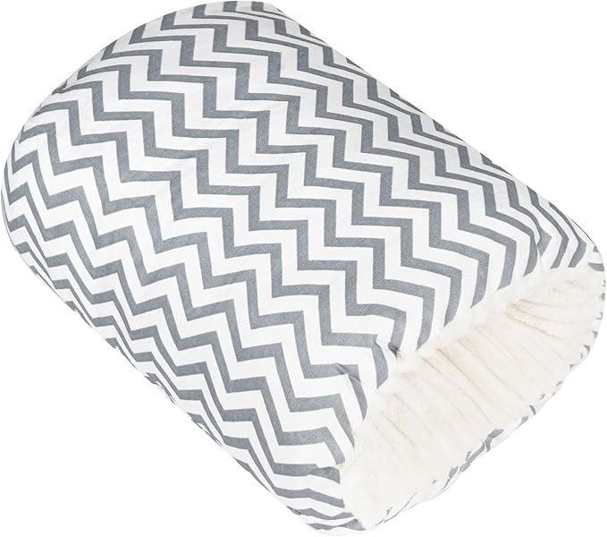 Baby Feeding Arm Pillow,Nursing Arm Pillows for Breastfeeding，Soft Cotton for Newborn, More Support for Mom and Baby,Portable and Washable,Ergonomic Nursing Essentials（Grey Stripe）
