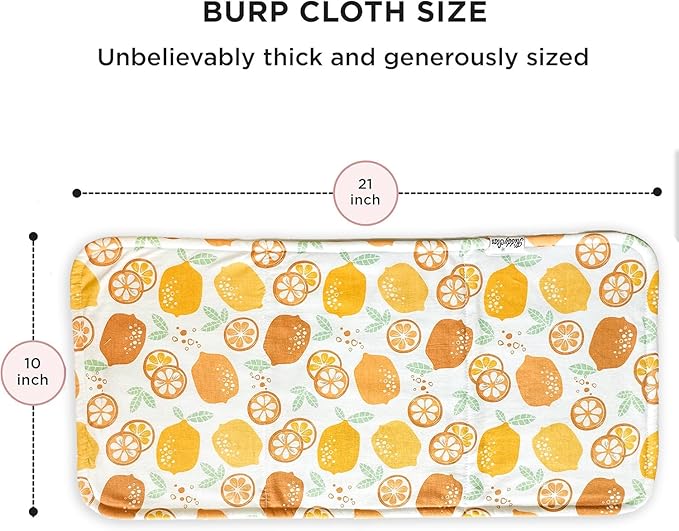 KiddyStar 5-Pack Burp Cloths – Organic Cotton, Soft, Large & Absorbent 3-Layer Towels for Newborns – Essential for Feeding & Spit-Up