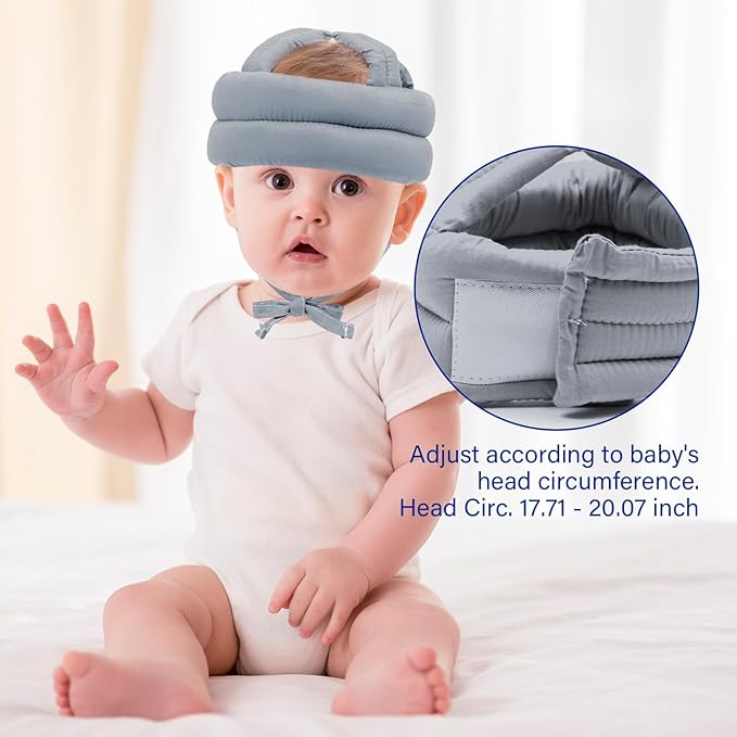 Baby Safety Helmet Baby Head Protector No Bumps for Running Walking Crawling, Safety Head Adjustable Protective Cap Headguard Hat