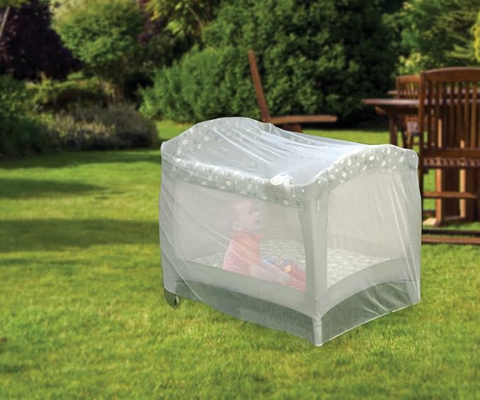 Nuby Pack N Play Universal Size Mosquito Net Tent, White