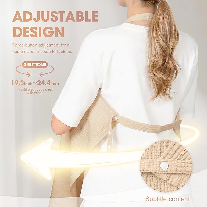 WVM 100% Cotton Muslin Nursing Cover for Breastfeeding with Arch Neckline for Eye Contact & Ventilation, Dual-Layer Privacy Design, Breathable & Multi-Use Car Seat & Stroller Cover for Infants