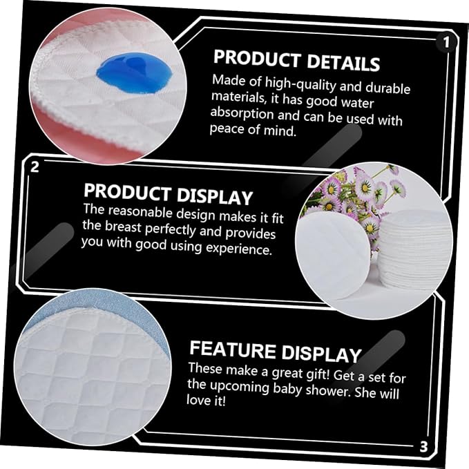 20pcs Reusable Nursing Pads Washable Breastfeeding Pads Leak Soft for Maternity Use Contoured Design for Comfort