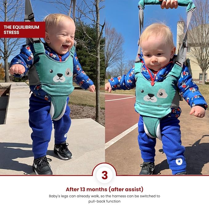 Watolt Baby Walking Harness - Handheld Kids Walker Helper - Toddler Infant Walker Harness Assistant Belt - Child Baby Walk Learning Help Support Assist Trainer Tool - for 7-24 Month Old