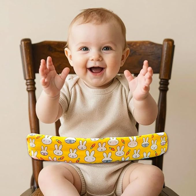 Universal High Chair Straps Replacement for Wooden High Chair -Safety Harness for Infant Toddler, Adjustable Baby Safety Strap, High Chair Accessories Compatible with Most Wooden High Chairs (Yellow)