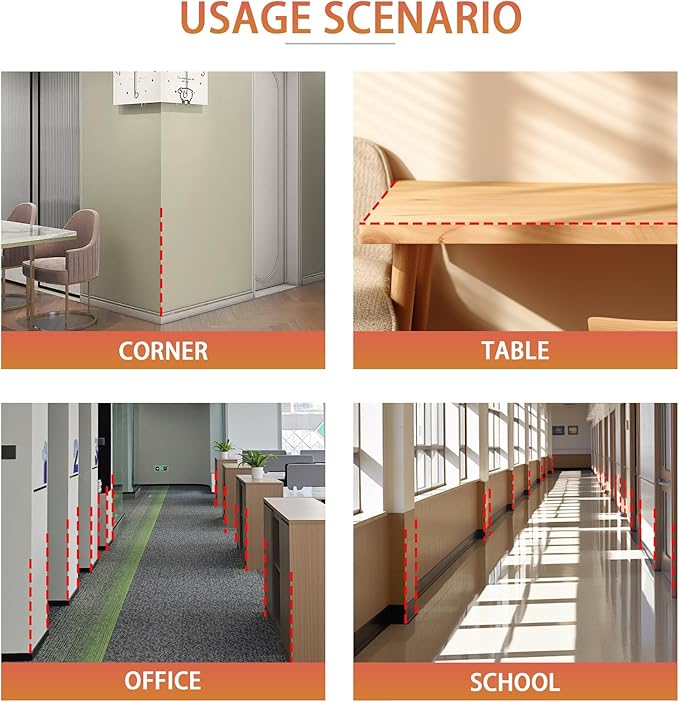 QDYMXUN Clear Screws Installation Wall Corner Protectors, Thickened L-Shaped Furniture Edge Shields & Guards for Sharp Wall, Door Frame, Table (2pcs x 39.4’’L x 1.97’’W)