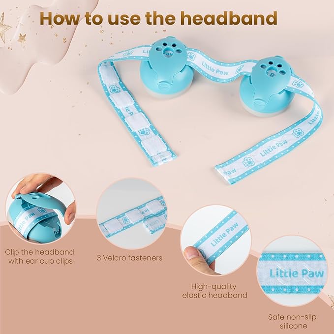 Baby Ear Muffs Noise Protection for Babies Toddlers up to 36 Months - CE Certified - Adjustable Infant Noise Cancelling Headphones Against Hearing Damage & Improves Sleep, Baby Airplane Essentials