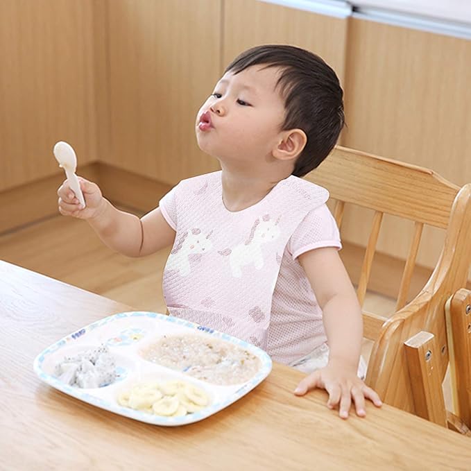Baby and Infant Disposable Travel Bibs - Soft, Leakproof, for Toddlers Babies, Feeding, Traveling, (60PCS)