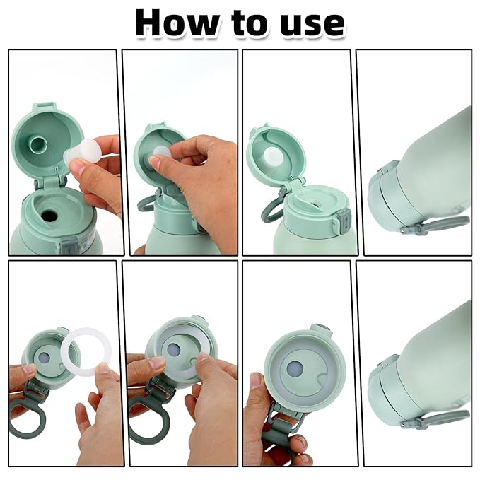 6pcs Baby Bottle Warmer Accessories Set Compatible with Momcozy, BPA-Free Silicone Stopper Gasket and Seal Rings Replacements for 17oz/500ml Portable Baby Portable Bottle Milk Warmer Parts