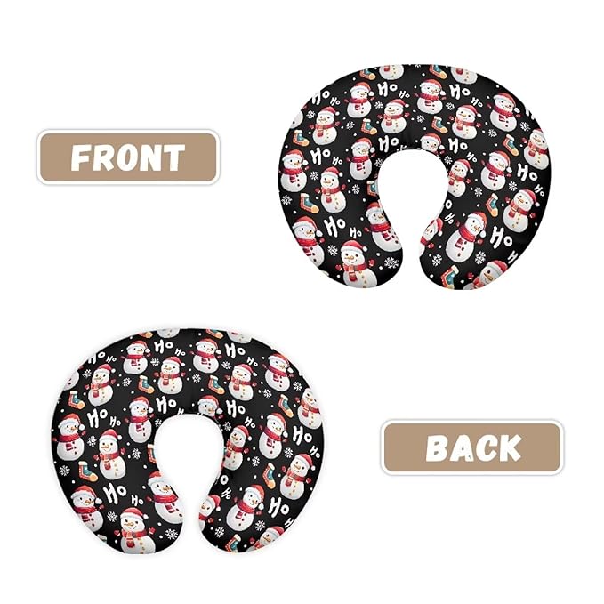 Xmas Snowman Breastfeeding Pillow Cover Nursing Cover for Newborn Girls Boys Super Soft and Comfortable Slipcover Gift, 2 Packs