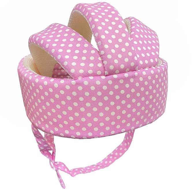 Baby Helmet Toddler Children Headguard Infant Head Cushion Protective Harnesses Cap Soft Adjustable Kid Hat Head Protector (Pink)
