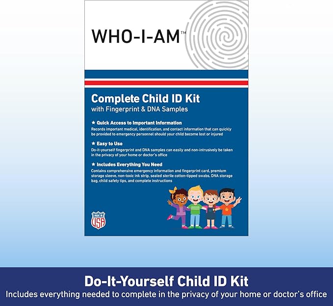 Who-I-Am Child ID Kits with Fingerprint & DNA Samples (5 Pack)