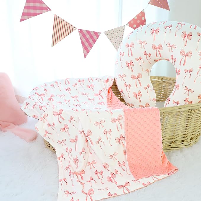 Nursing Pillow Cover & Baby Blanket 40 x 30 inch