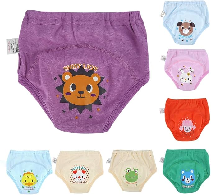 Toddler Underwear 8PC/S Baby Training Pants Potty Training Underwear Toddlers Boys Girls Cartoon Cute Diapers 4 Layers (95)