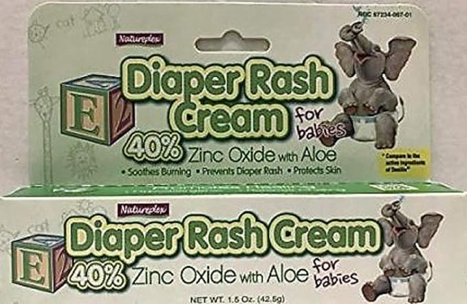 Natureplex Diaper Rash Cream with Zinc Oxide and Aloe (Pack of 3)