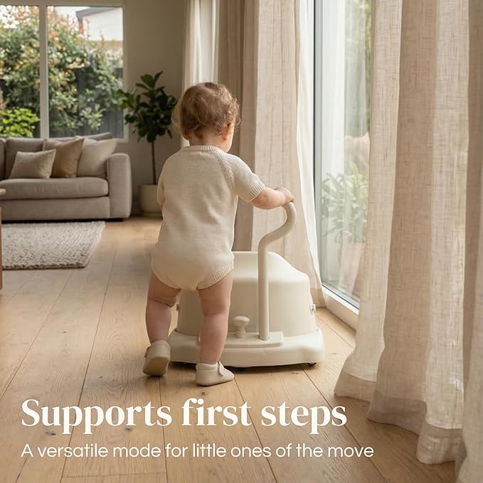 5-in-1 Multifunctional Baby Booster and Floor Seat - Ergonomic for Infants and Toddlers with Removable Washable Tray and Back Support