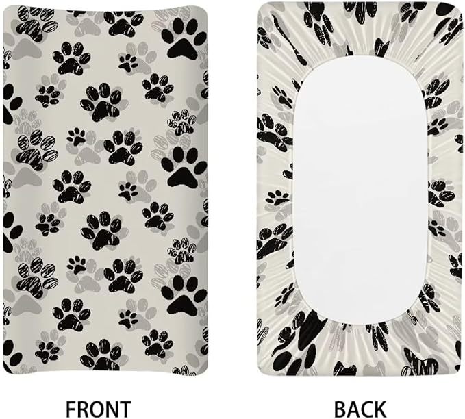 Paws Changing Pad Cover Waterproof Universal Tray Table Mat for Boys Girls Breathable Durable Diaper Changing Mat Cover for Boys Girls