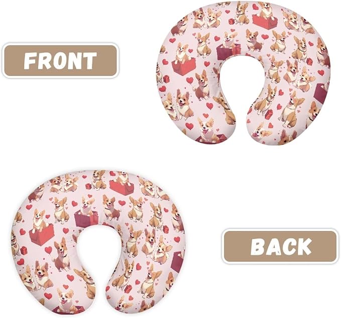 ZOUTAIRONG Cute Corgi Nursing Pillow Cover for Baby Girls Boys Cock Breastfeeding Pillow Slipcover Boy Fits The Pillow for Breastfeeding and Bottle Feeding Nursing Pillow Case