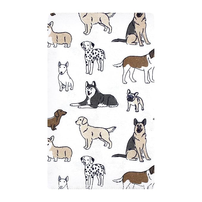 Hudson Baby Unisex Baby Flannel Burp Cloth 10pk, Handsome Dogs, One Size