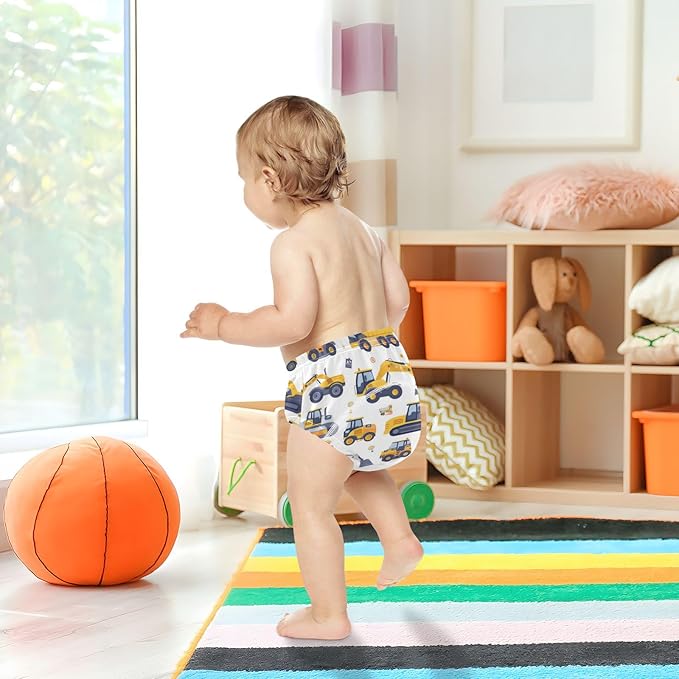 Bolaz Toddler Training Pants, Car Excavator Cotton Potty Training Underwear for Baby Boy Girl 3-Pack