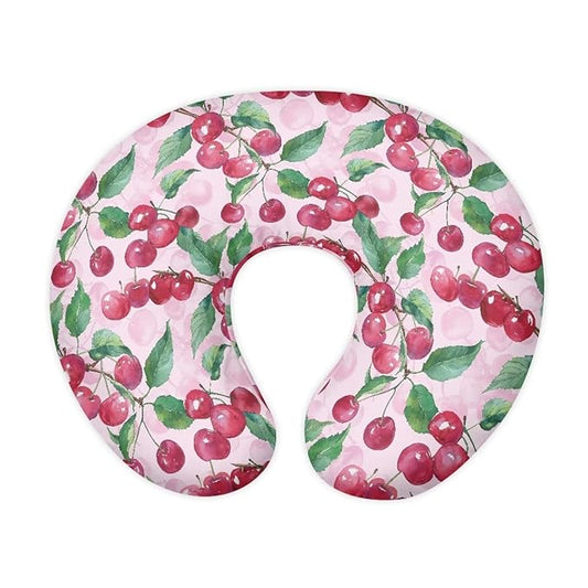 Cherry Nursing Pillow Cover for Breastfeeding, Fits Standard Nursing Pillow, Removable Cotton Cover