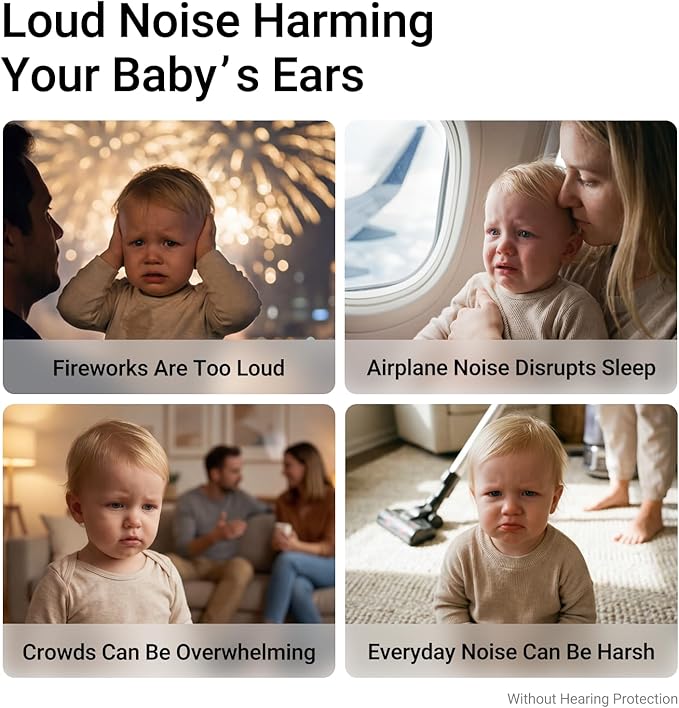 MAMAZING Baby Ear Muff for Newborns & Toddlers 3-48 Months, 25dB Noise Cancelling Headphones for Airplane, Party and Firework
