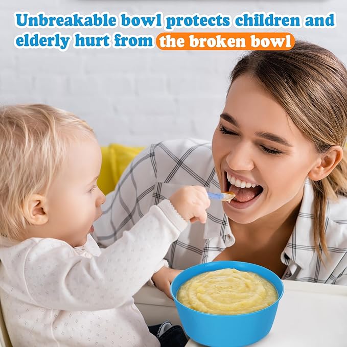 Foaincore Kids Plastic Bowls 10 oz Cereal Snack Microwave Dishwasher Safe Toddler Bowls Kids Colorful Snack Children Salad Dessert Soup Supplies(72 Pcs)