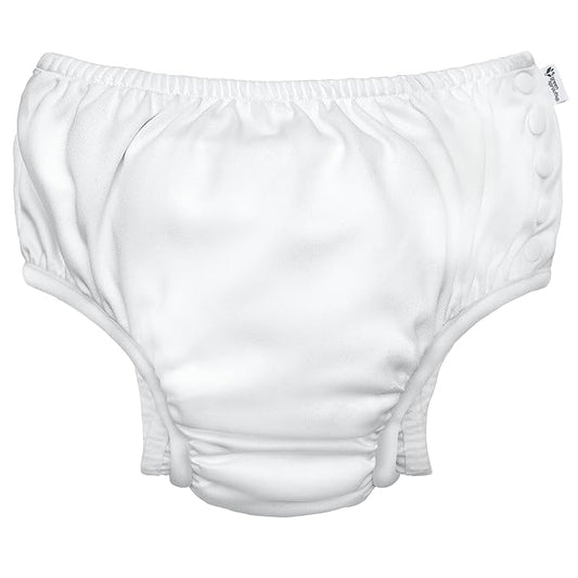 green sprouts Reusable Snap Swim Diaper, New White, 3T-4T