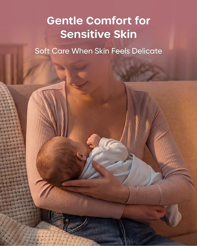 Nuliie Skin-Friendly Pink Core Nursing Pads 100 Count, Disposable Breast Pads for Breastfeeding, Gentle & Comfortable, Leakproof, Individually Wrapped