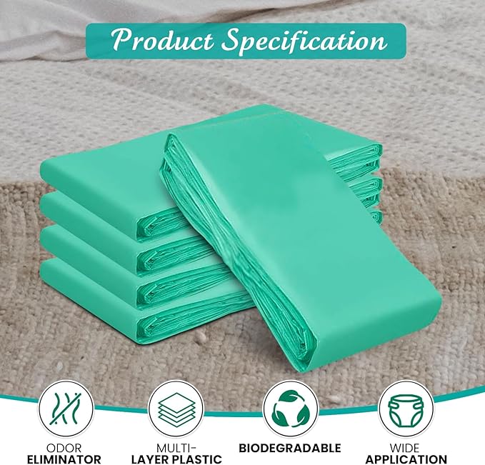 Refills Compatible with DEKOR classic Diaper Pails | 4+1 Pack | Exclusive 30% Extra Thickness | Diaper Pail Refills with Powerful Odor Elimination | Fresh Powder Scent | Holds up to 2500+ Diapers