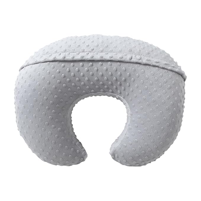 Nursing Pillow Cover Breastfeeding Pillow Cases Plush Dot Slipcover (Gray)