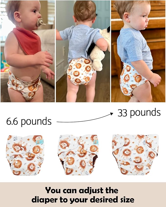 ALVABABY Baby Cloth Diaper Cover, Swim Diaper,Nappy Shell Baby Girls and Boys