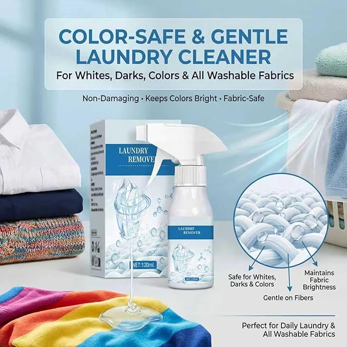 Non-Ionic Laundry Pre-Treatment, 2026 New Clothing Emulsifier, Powerful Remover Clothes Dry-Clean Spray, For Clothes Shoes