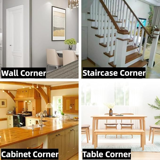 Gaahing Aluminum L Molding Corner Guards, Peel and Stick Trim for Wall Protection, Door Frame, Tile Edge (3Pcs x 4.26ft x 0.8in, Matte Gold)