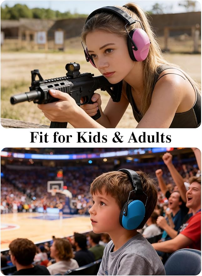 Noise Canceling Headphones for Kids 2PACK, 25-31NR Noise Reduction Earmuffs for Fireworks, Autism