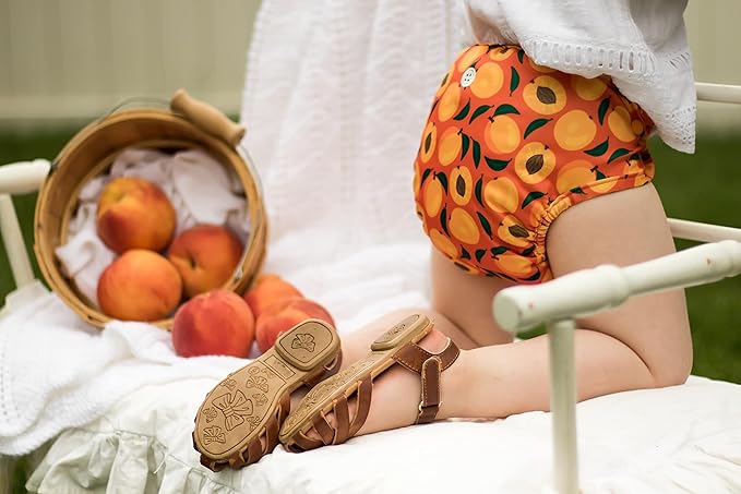 Buttons Cloth Diaper Cover – Snap Super One Size (12-40lbs) (Peachy)
