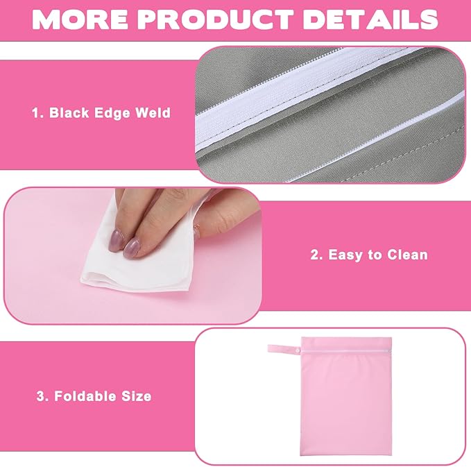 cobee 2Pcs Wet Bags for Baby, Wet Dry Bags, Waterproof Laundry Bag Cloth Baby Carrier, Washable Travel Bag for Swimsuits or Wets Clothes