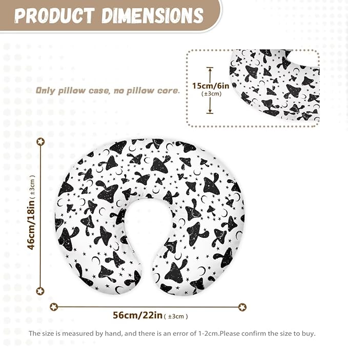 Mushroom Breastfeeding Pillow Slipcover for Baby Nursing Pillow Cover Cuddle Pillow Slipcover Detachable Nursing Pillow Protective Baby Feeding Baby Essentials