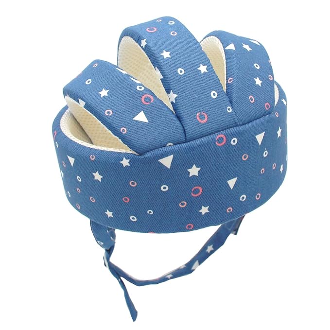 Baby Helmet Toddler Children Headguard Infant Head Cushion Protective Harnesses Cap Soft Adjustable Kid Hat Head Protector (Starry Blue)