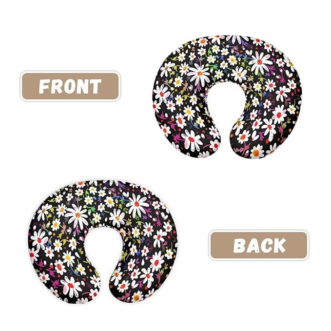 Colorful Daisies Nursing Pillow Cover Slipcover Soft and Comfortable Maternity Breastfeeding Newborn Infant Feeding Cushion Cover Machine Wash & Quick Dry