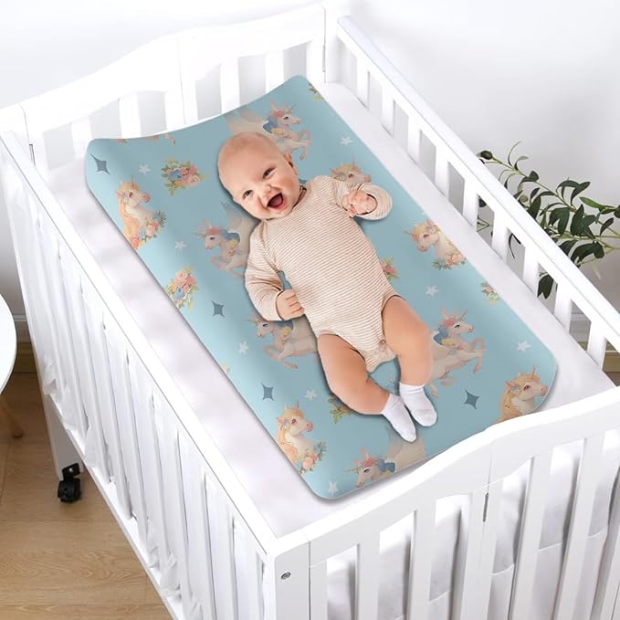 Changing Pad Covers for Boys Girls Carddle Sheet Set for Baby Boys Girls Breathable & Washable Cover