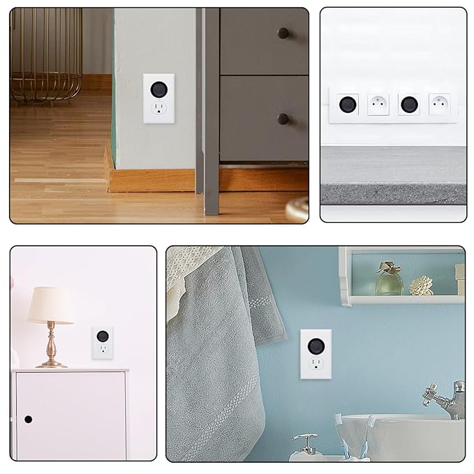 Outlet Covers (12/24 Pack)– Black Pure Background Outlet Plug Covers – Baby Safety Child Proof