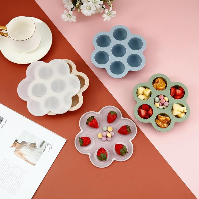 PandaEar 5 Pack Baby Food Freezer Tray & 3 Pack Baby Feeder Pacifier