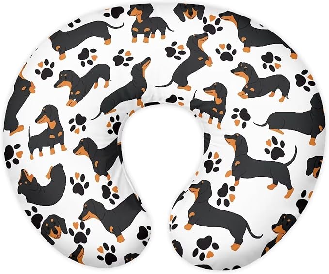 Dachshund Nursing Pillow Cover Cozy Nursing Slipcover Soft Breastfeeding Pillow Slipcover Nursing Pillow Case Skin-Friendly U-Shaped Hidden Zipper Design