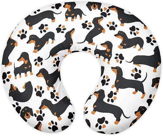 Dachshund Nursing Pillow Cover Cozy Nursing Slipcover Soft Breastfeeding Pillow Slipcover Nursing Pillow Case Skin-Friendly U-Shaped Hidden Zipper Design